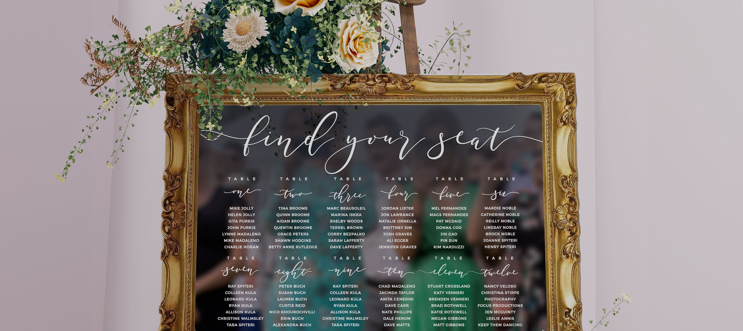 CUSTOM SEATING CHART HEADERS