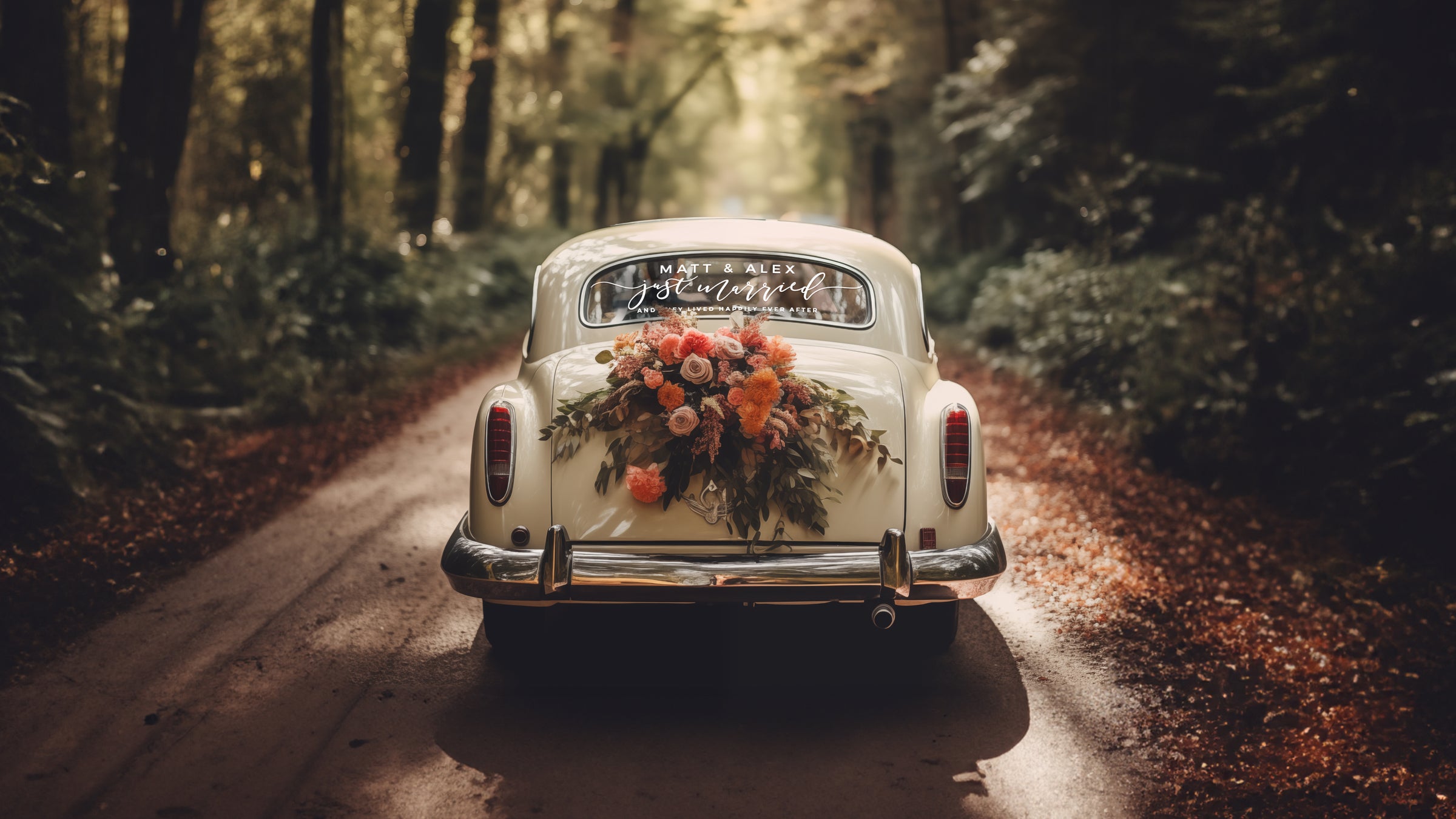 Just Married Car Decals