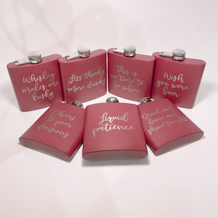 Personalized Aluminum Wedding Flask