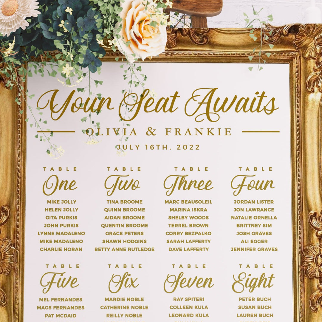 'Your Seat Awaits' Custom Seating Chart Header Decal - FAIRYTALE EVENING