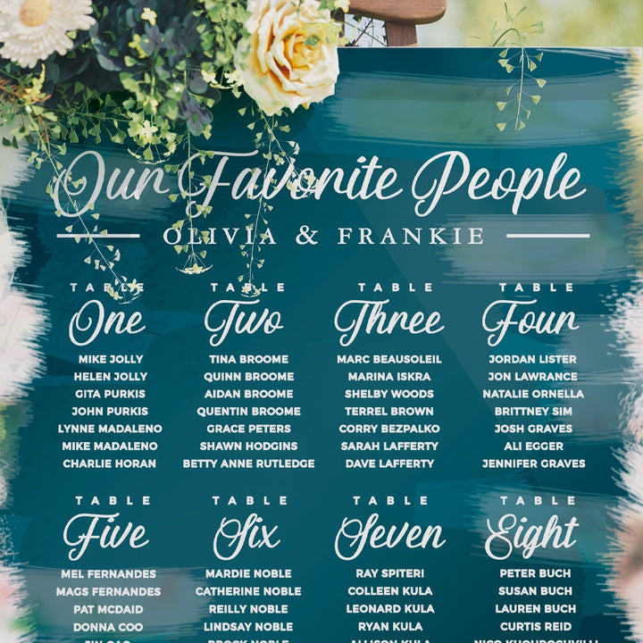 'Our Favorite People' Custom Seating Chart Header Decal - FAIRYTALE EVENING