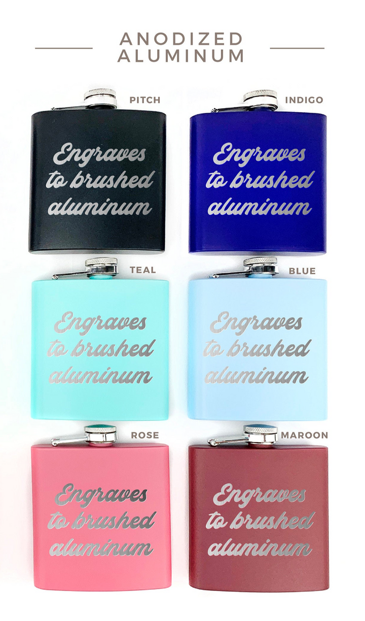 Personalized Aluminum Wedding Flask