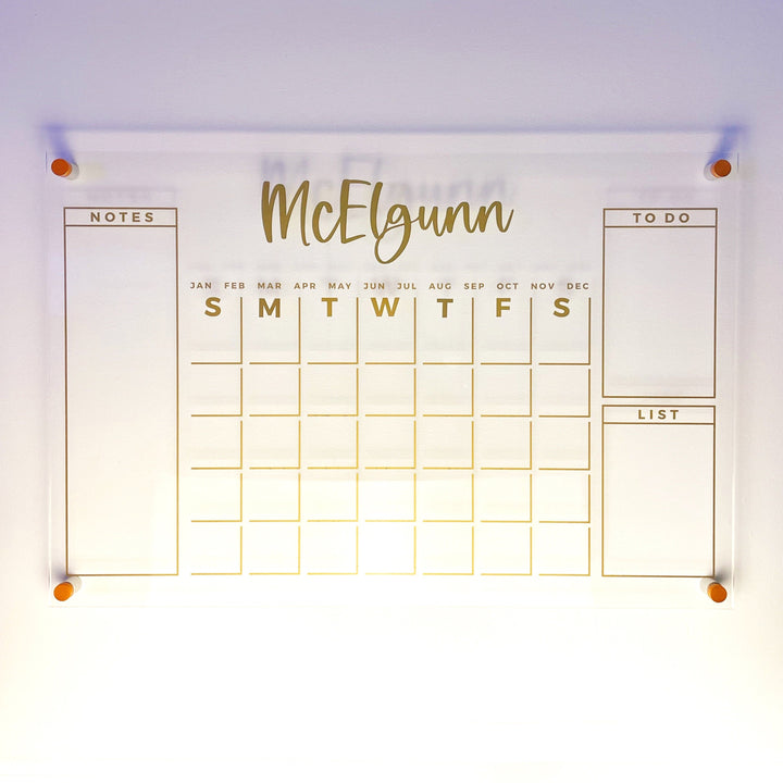 Custom Perpetual Acrylic Calendar - Large