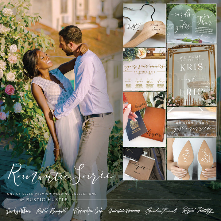 Custom Return Address Wedding Stamp - Personalized Self-Inking Stamp or Rubber Wooden Handle Stamp + Ink Pad, Plant Based - OLD FASHION