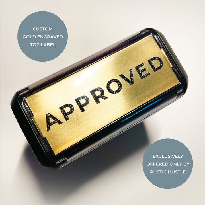 Custom Return Address Wedding Stamp - Personalized Self-Inking Stamp or Rubber Wooden Handle Stamp + Ink Pad, Plant Based - LIVELY AFFAIR