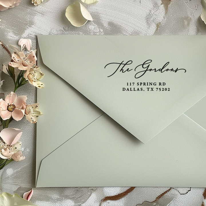 Custom Return Address Stamp - GARDEN FORMAL