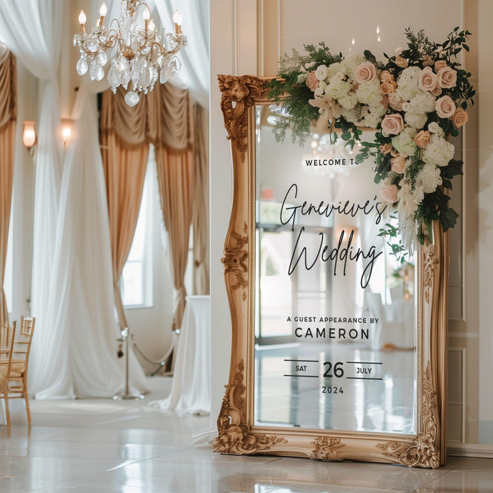 Custom Decal Brides Wedding Featuring Husband Sticker / Guest Appearance by Groom, Welcome Wedding Vinyl Decal Sticker - METROPOLITAN GALA