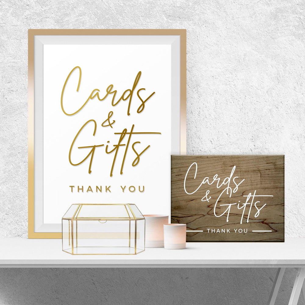 Cards & Gifts Vinyl Decal Sticker, DIY Wedding Decor, Custom Wedding Table Sign | Wedding Signage - METROPOLITAN GALA