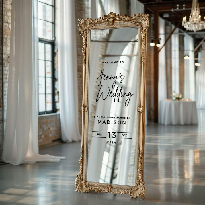 Custom Decal Brides Wedding Featuring Husband Sticker / Guest Appearance by Groom, Welcome Wedding Vinyl Decal Sticker - METROPOLITAN GALA