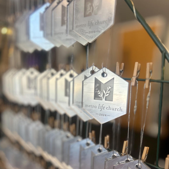 Custom Christmas Tree Ornament, Mirrored Acrylic Bulk Wholesale Logo Client Gifting, Corporate Holiday Stocking Stuffers, Personalized Decor