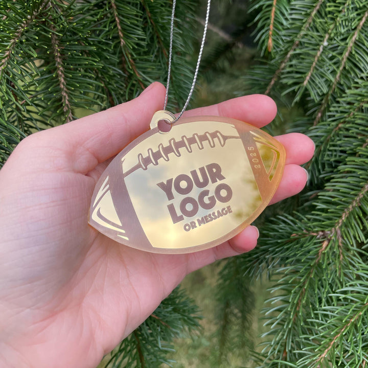 'Inline Logo' Round Custom Christmas Tree Ornaments
