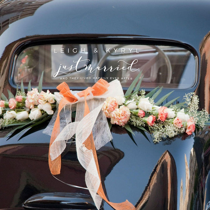 Custom Just Married DECAL (Flourishless) - ROMANTIC SOIRÉE