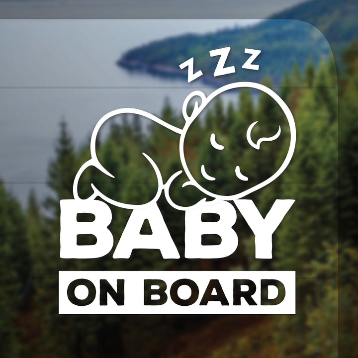 Baby On Board Vinyl DECAL for Car, Sleeping Bébé à Bord Vinyle English or Francais Sign | Baby Shower Gift