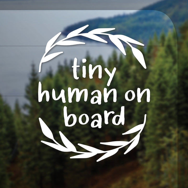 Tiny Human On Board Vinyl DECAL for Car, Baby On Board Sign for Car, Baby Shower Gift