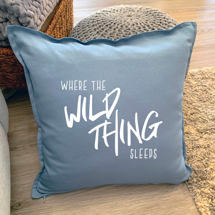 Nursery Pillow, Where the Wild Thing Sleeps | Throw pillowcase, baby shower gift, nursing pillow, baby room pillowcase, nursery decor