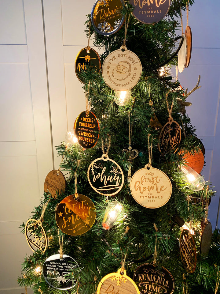 Engraved Christmas Tree Ornament - 'All the Jingle Ladies'