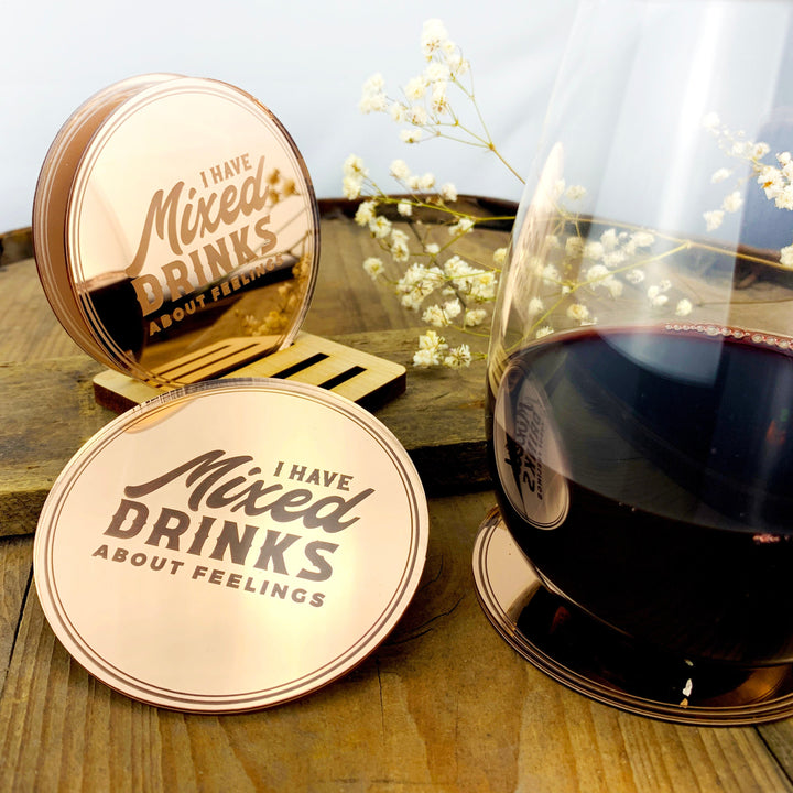 Custom Name Coasters - Wooden Drink Coasters Set, Real Maple or Acrylic Coasters, Bar Decor, Engagement Wedding Gifts, Housewarming Gift