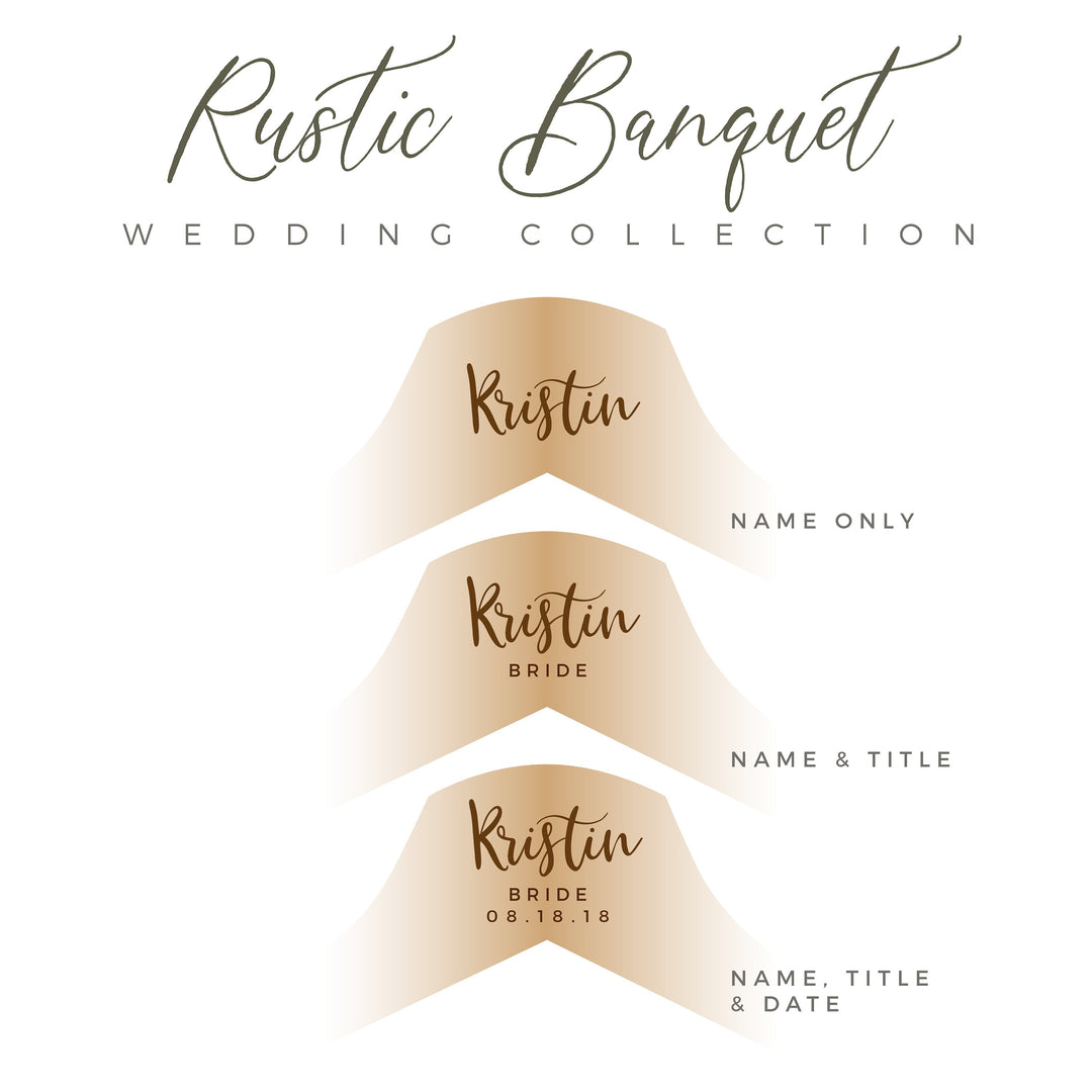 Personalized Wedding Hanger - Rustic Banquet