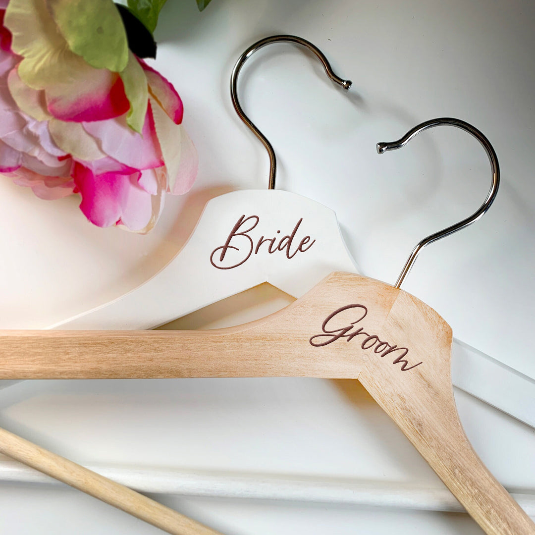 Personalized Wedding Hanger - Rustic Banquet