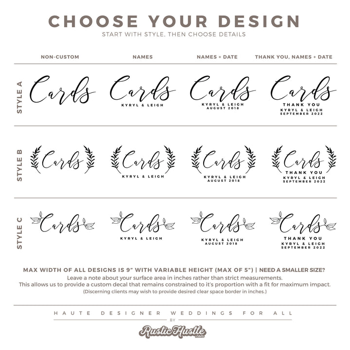 Custom Card Box DECAL - ROMANTIC SOIRÉE