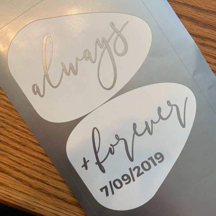 Always + Forever Wedding Shoe Sole DECAL - ROMANTIC SOIRÉE