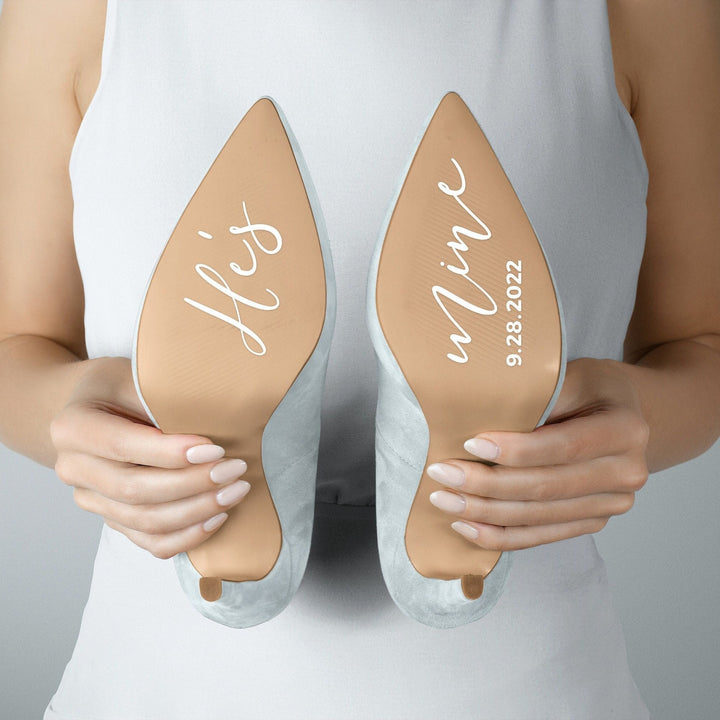 He's Mine | She's Mine Wedding Shoe Sole DECAL - ROMANTIC SOIRÉE