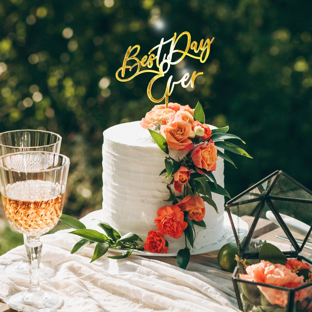 BEST DAY EVER CAKE TOPPER - RUSTIC BANQUET