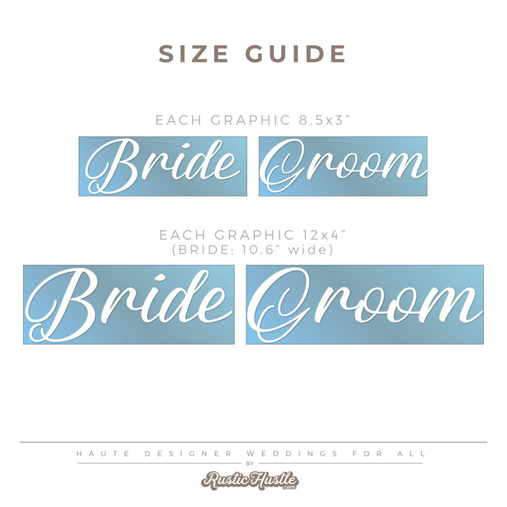 Bride & Groom Reserved Seating DECAL - FAIRYTALE EVENING