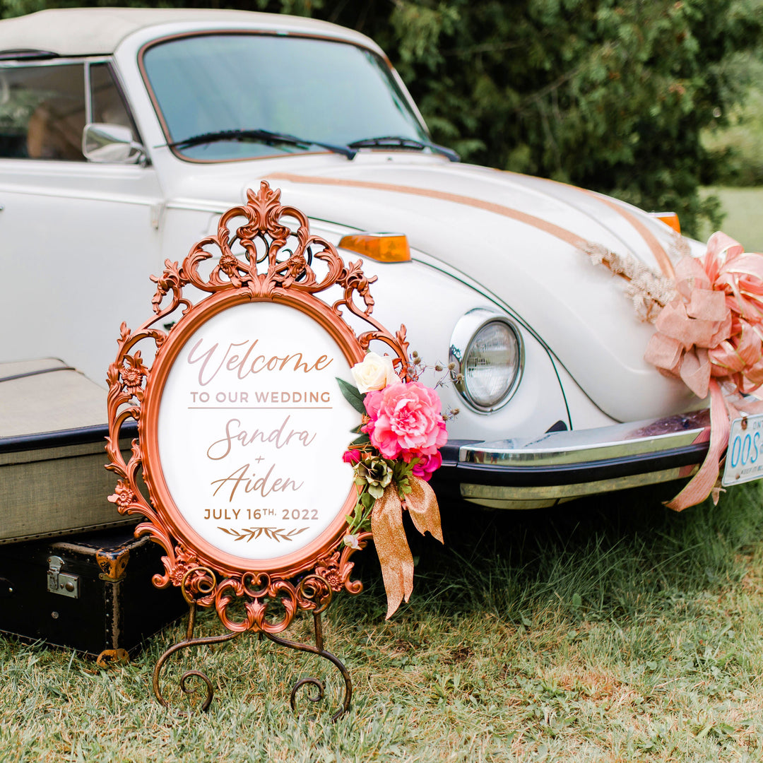 Welcome to Our Wedding Custom Decal - RUSTIC BANQUET