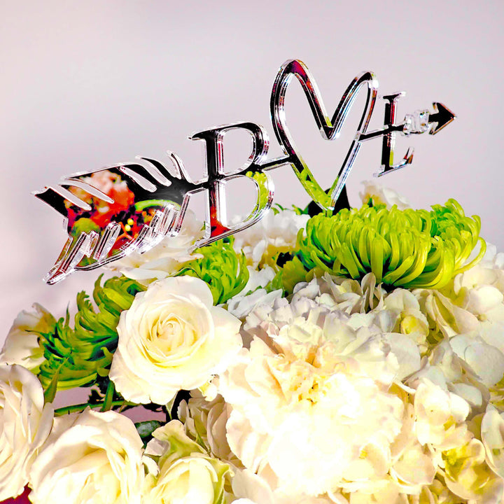 Heart and Cupids Arrow CAKE TOPPER