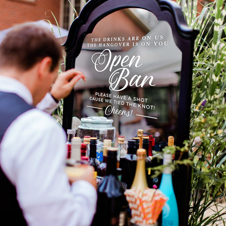 OPEN BAR WEDDING DECAL - FAIRYTALE EVENING