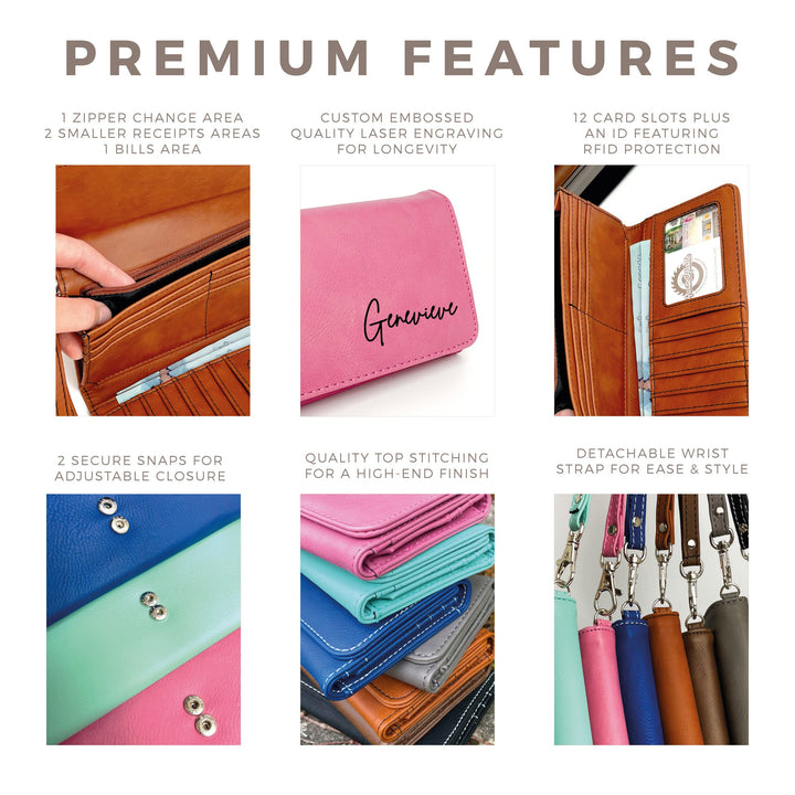 Custom Engraved Clutch Wallet