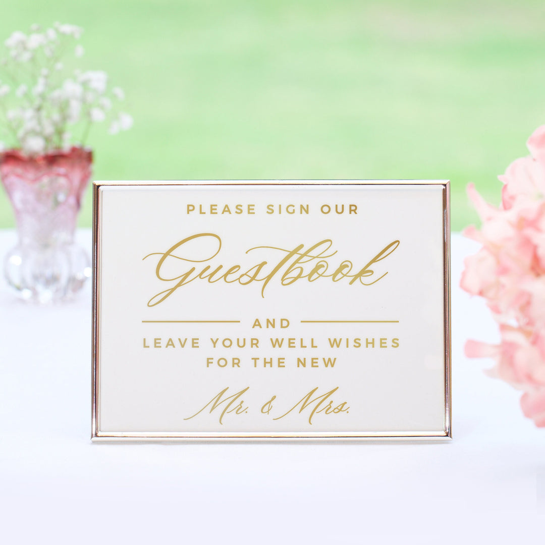 PLEASE SIGN OUR GUESTBOOK HERE DECAL  - ROYAL FESTIVITY