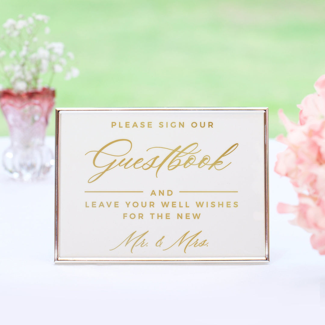 PLEASE SIGN OUR GUESTBOOK (B) DECAL  - ROYAL FESTIVITY