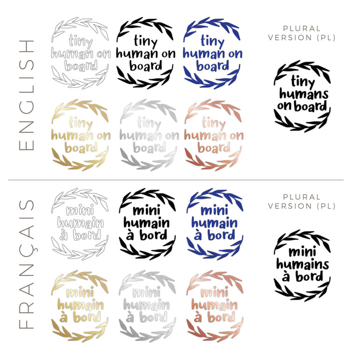 Tiny Human On Board Vinyl DECAL for Car, Baby On Board Sign for Car, Baby Shower Gift