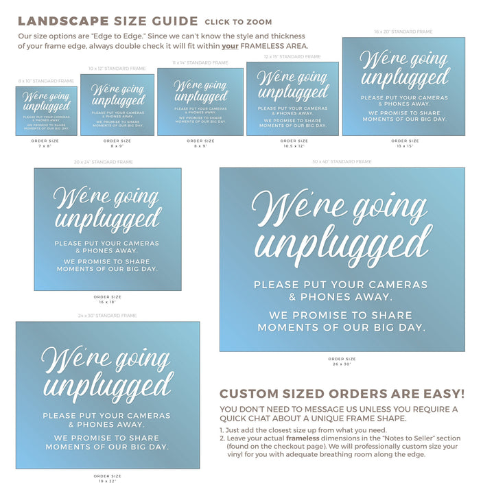 Going Unplugged Ceremony Decal - FAIRYTALE EVENING