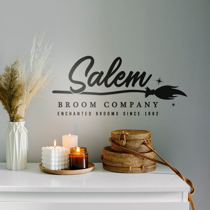 'Salem Broom Company' Halloween Vinyl Decal Sticker