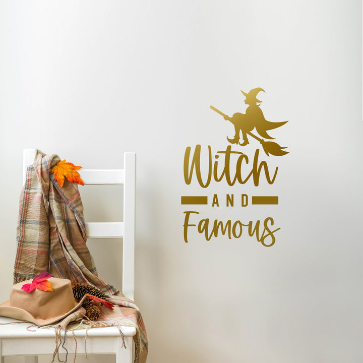 'Witch & Famous' Halloween Vinyl Decal Sticker