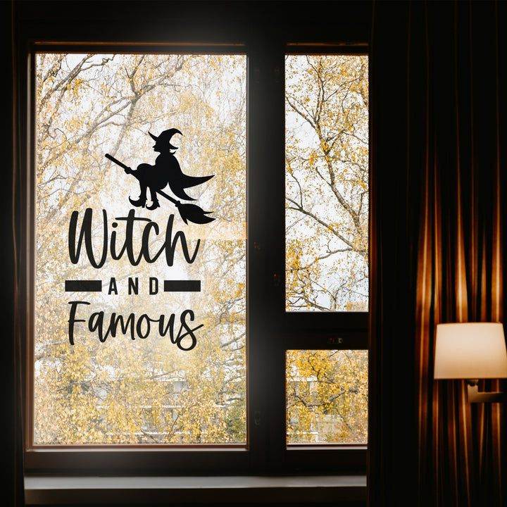 'Witch & Famous' Halloween Vinyl Decal Sticker