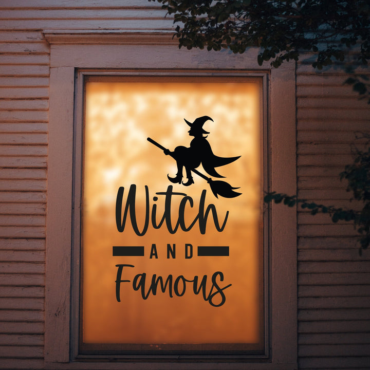 'Witch & Famous' Halloween Vinyl Decal Sticker