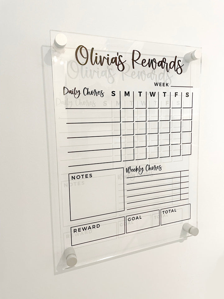 Custom Kids 'Chores & Rewards' Routine Board