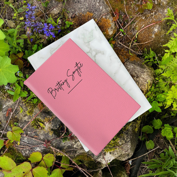 Custom Gratitude Journal, Daily Planner Notebook, Grateful Planner - MultiColoured Cruelty-Free Leather, Gifts for Her Stocking Stuffer