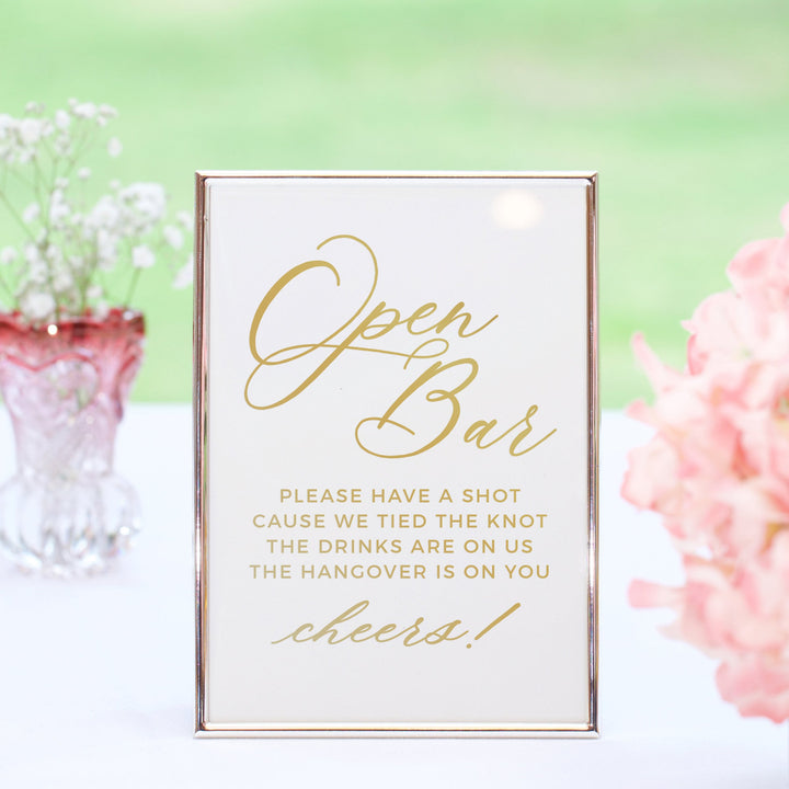 Open Bar Wedding DECAL  - ROYAL FESTIVITY