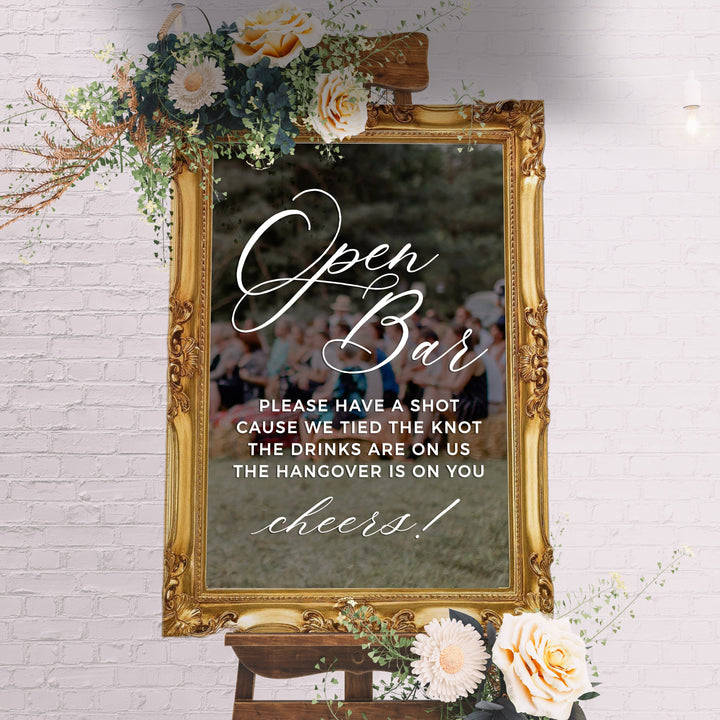 Open Bar Wedding DECAL  - ROYAL FESTIVITY