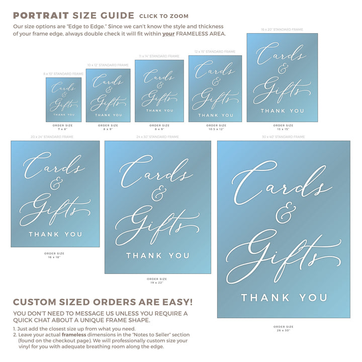 Cards & Gifts Decal - GARDEN FORMAL