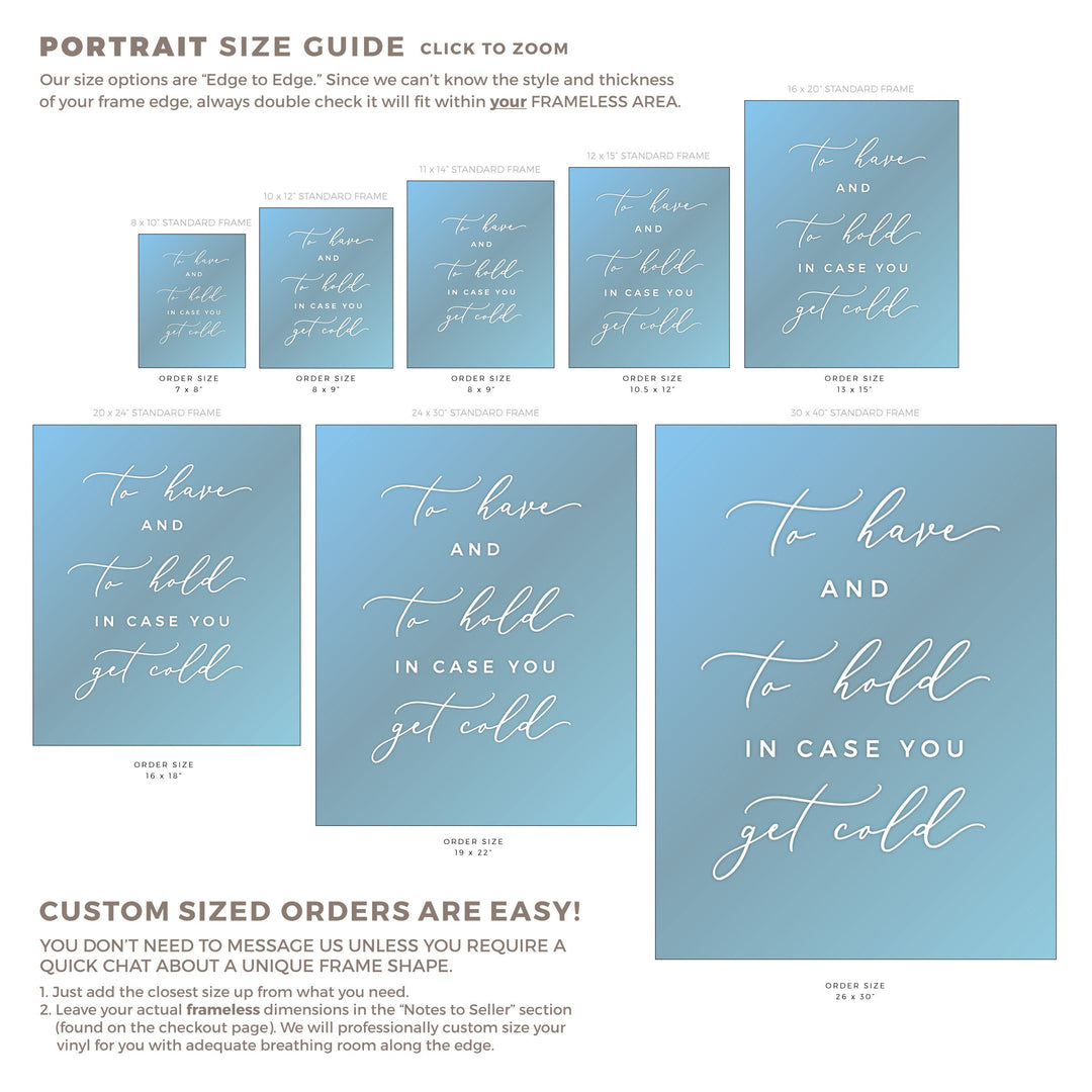 TO HAVE AND TO HOLD BLANKETS DECAL - GARDEN FORMAL