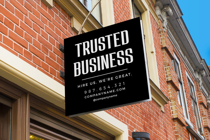 Custom STORE WINDOW Decal - TRUSTED BUSINESS