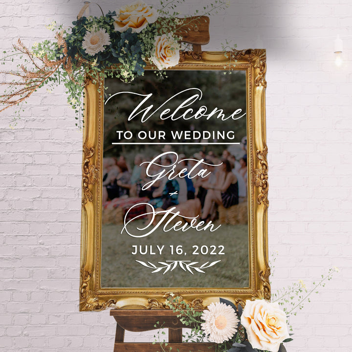 CUSTOM WELCOME TO OUR WEDDING DECAL  - ROYAL FESTIVITY