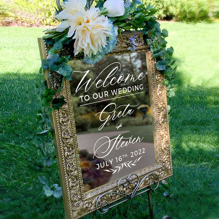 CUSTOM WELCOME TO OUR WEDDING DECAL  - ROYAL FESTIVITY