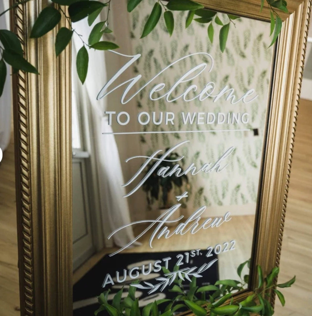 CUSTOM WELCOME TO OUR WEDDING DECAL  - ROYAL FESTIVITY